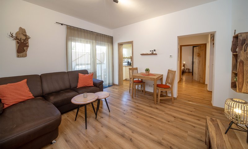 Wohnraum der Ferienwohnung Pudelwohl